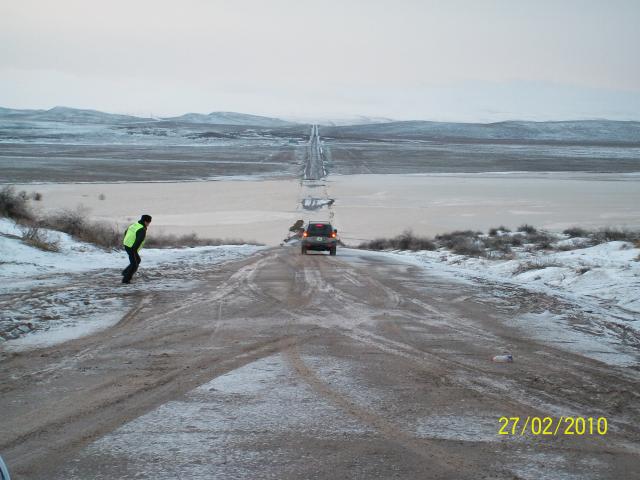 зимняя дорога на Баканас