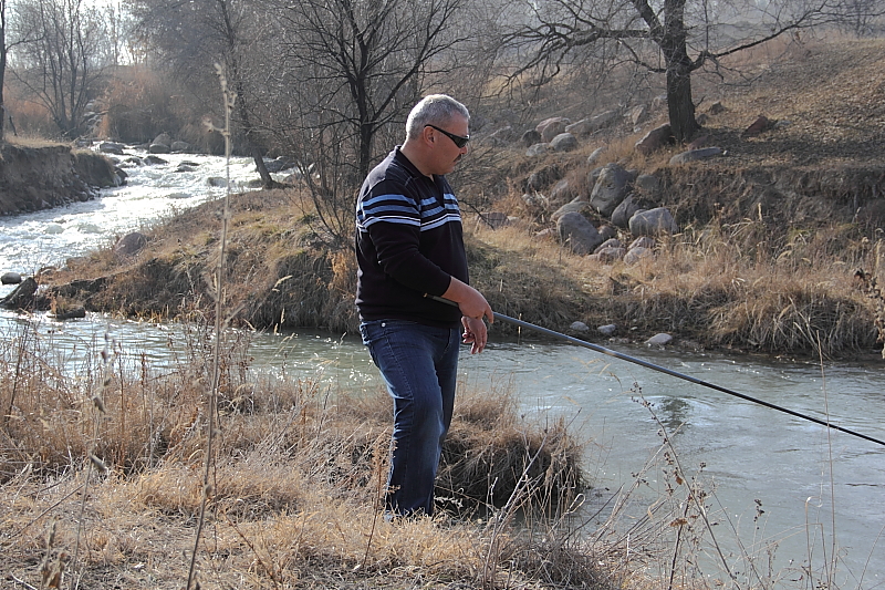 Ловля османа на реке Каскеленка