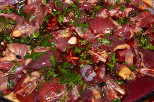 Перепела в беконе